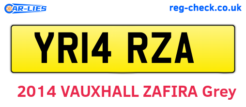 YR14RZA are the vehicle registration plates.