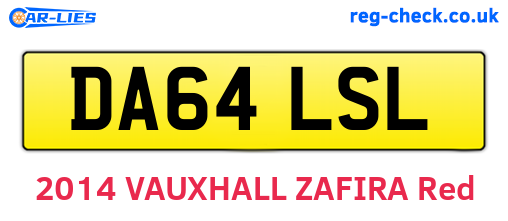 DA64LSL are the vehicle registration plates.