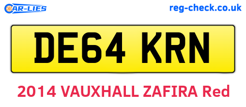 DE64KRN are the vehicle registration plates.