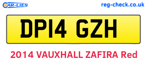 DP14GZH are the vehicle registration plates.