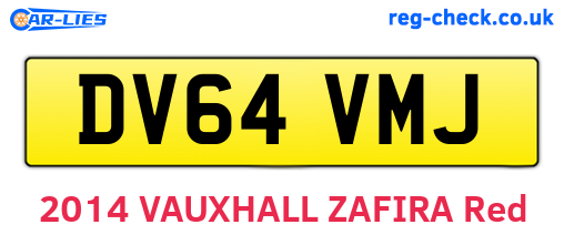 DV64VMJ are the vehicle registration plates.