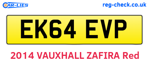 EK64EVP are the vehicle registration plates.