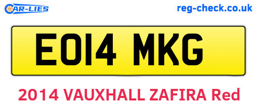 EO14MKG are the vehicle registration plates.