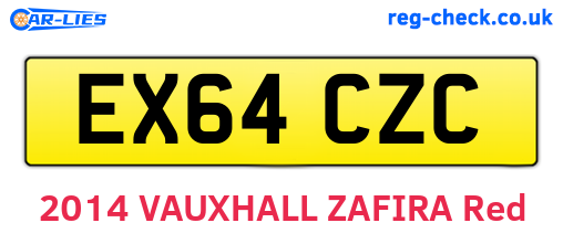 EX64CZC are the vehicle registration plates.