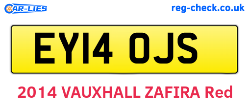 EY14OJS are the vehicle registration plates.