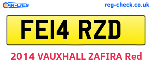 FE14RZD are the vehicle registration plates.