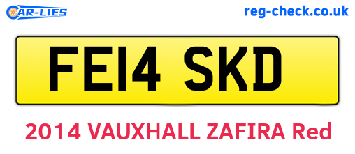 FE14SKD are the vehicle registration plates.