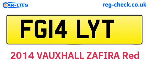 FG14LYT are the vehicle registration plates.