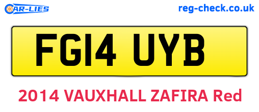 FG14UYB are the vehicle registration plates.