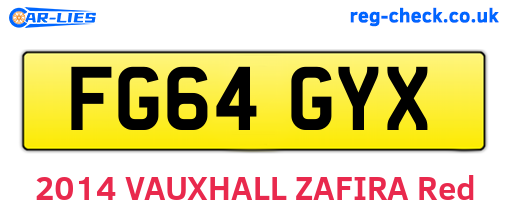 FG64GYX are the vehicle registration plates.