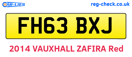 FH63BXJ are the vehicle registration plates.