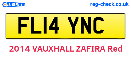 FL14YNC are the vehicle registration plates.
