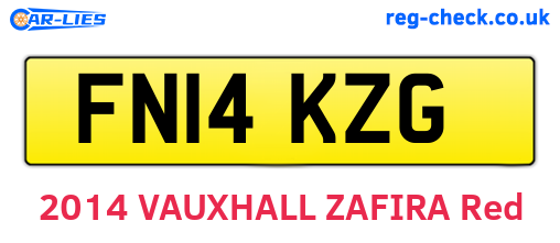 FN14KZG are the vehicle registration plates.
