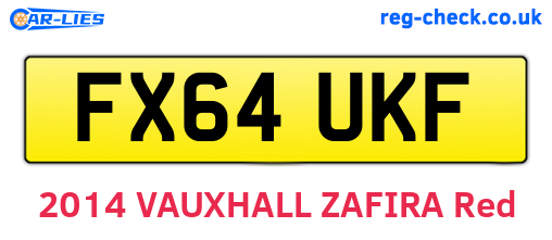FX64UKF are the vehicle registration plates.