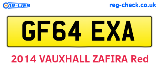 GF64EXA are the vehicle registration plates.