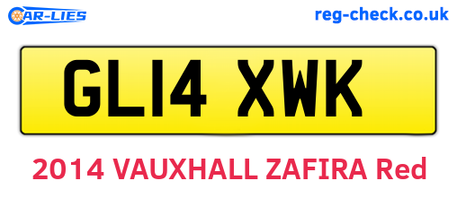 GL14XWK are the vehicle registration plates.