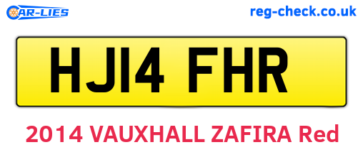 HJ14FHR are the vehicle registration plates.