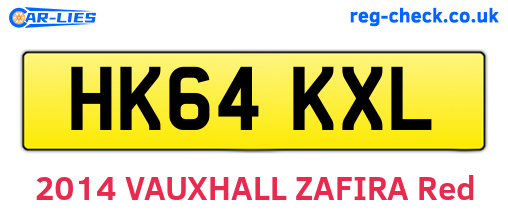 HK64KXL are the vehicle registration plates.