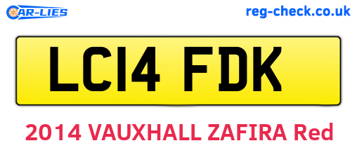 LC14FDK are the vehicle registration plates.