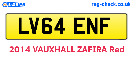 LV64ENF are the vehicle registration plates.
