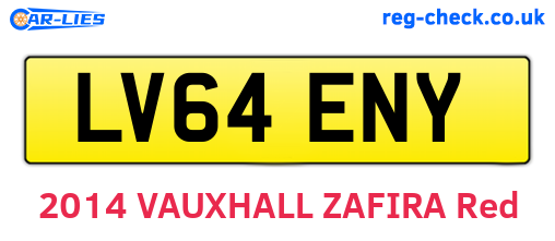 LV64ENY are the vehicle registration plates.