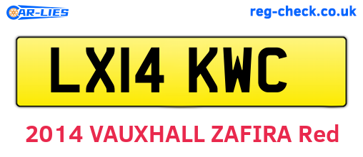 LX14KWC are the vehicle registration plates.