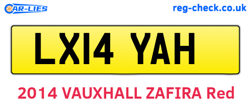 LX14YAH are the vehicle registration plates.