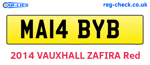 MA14BYB are the vehicle registration plates.