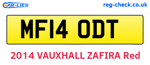 MF14ODT are the vehicle registration plates.