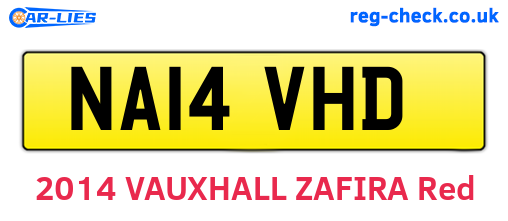 NA14VHD are the vehicle registration plates.