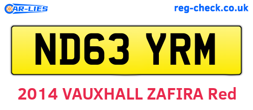 ND63YRM are the vehicle registration plates.