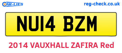 NU14BZM are the vehicle registration plates.