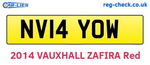 NV14YOW are the vehicle registration plates.