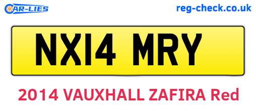 NX14MRY are the vehicle registration plates.