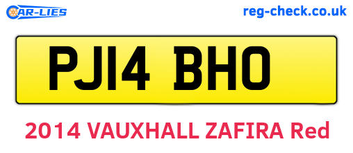 PJ14BHO are the vehicle registration plates.