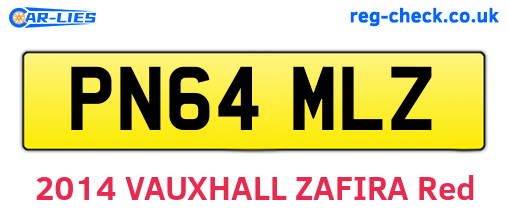 PN64MLZ are the vehicle registration plates.