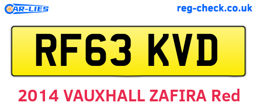 RF63KVD are the vehicle registration plates.
