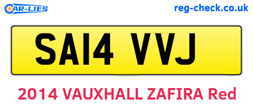 SA14VVJ are the vehicle registration plates.