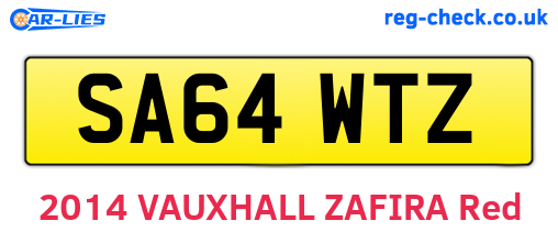 SA64WTZ are the vehicle registration plates.