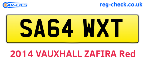 SA64WXT are the vehicle registration plates.