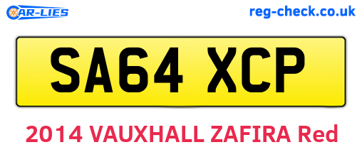 SA64XCP are the vehicle registration plates.