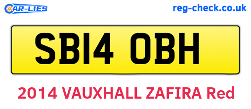 SB14OBH are the vehicle registration plates.