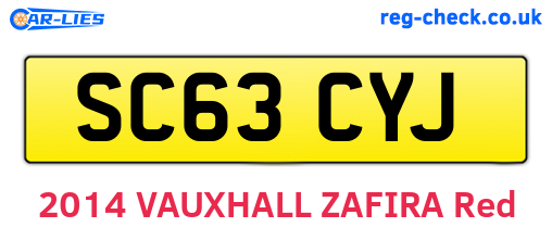 SC63CYJ are the vehicle registration plates.
