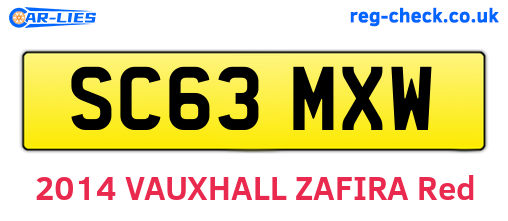 SC63MXW are the vehicle registration plates.