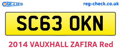 SC63OKN are the vehicle registration plates.