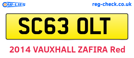 SC63OLT are the vehicle registration plates.