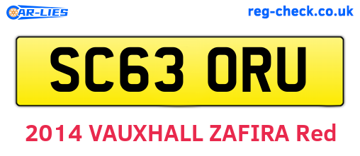SC63ORU are the vehicle registration plates.
