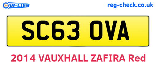 SC63OVA are the vehicle registration plates.