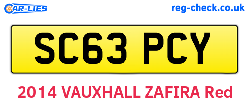 SC63PCY are the vehicle registration plates.