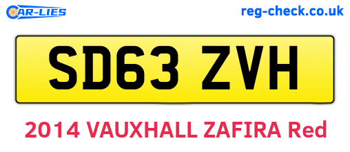 SD63ZVH are the vehicle registration plates.